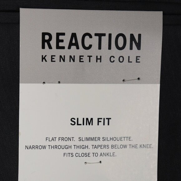 Kenneth Cole Reaction Heather Slim Fit Dress Pant Grey Size 34x34 - Picture 4 of 5